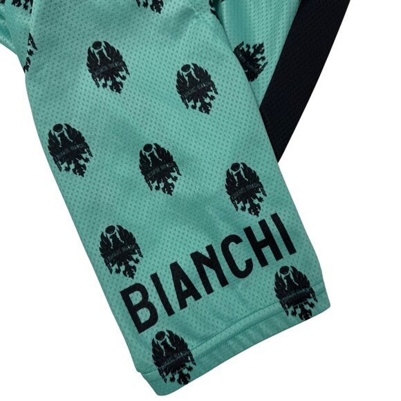 SIZE MEDIUM M Bianchi Dama Peloton Jersey Voler USA Green Black Cycling Race - Picture 9 of 10